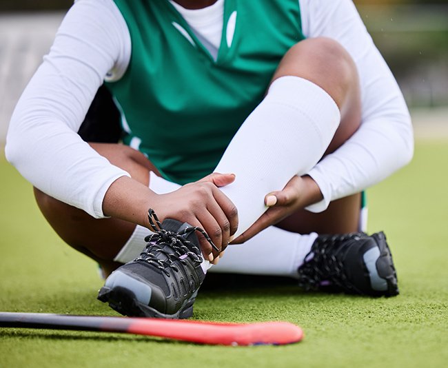 hockey Player injured